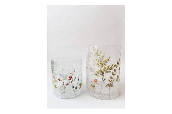 Lysglass krakelert, lyng