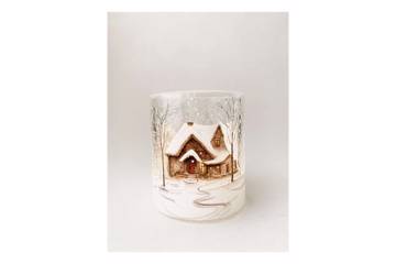 Lysglass, krakelert - Hytte