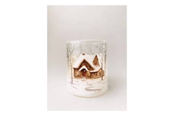 Lysglass, krakelert - Hytte