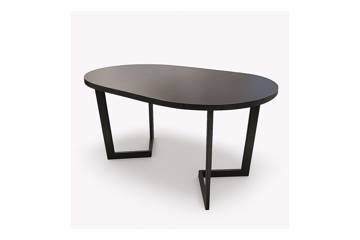 Derma rundt spisebord, sort