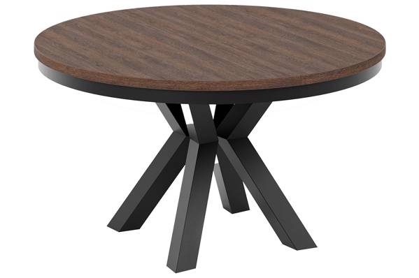 Heima rundt spisebord, brun ø135/235cm