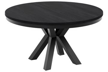 Heima rundt spisebord, sort Ø148/248cm