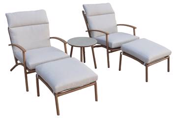 Melia loungesett med fotskamler