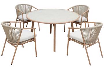 Melia spisegruppe med 4 stoler